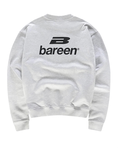 Bareen - Logo Oversized Crewneck Sweatshirt - Cloudy Grey